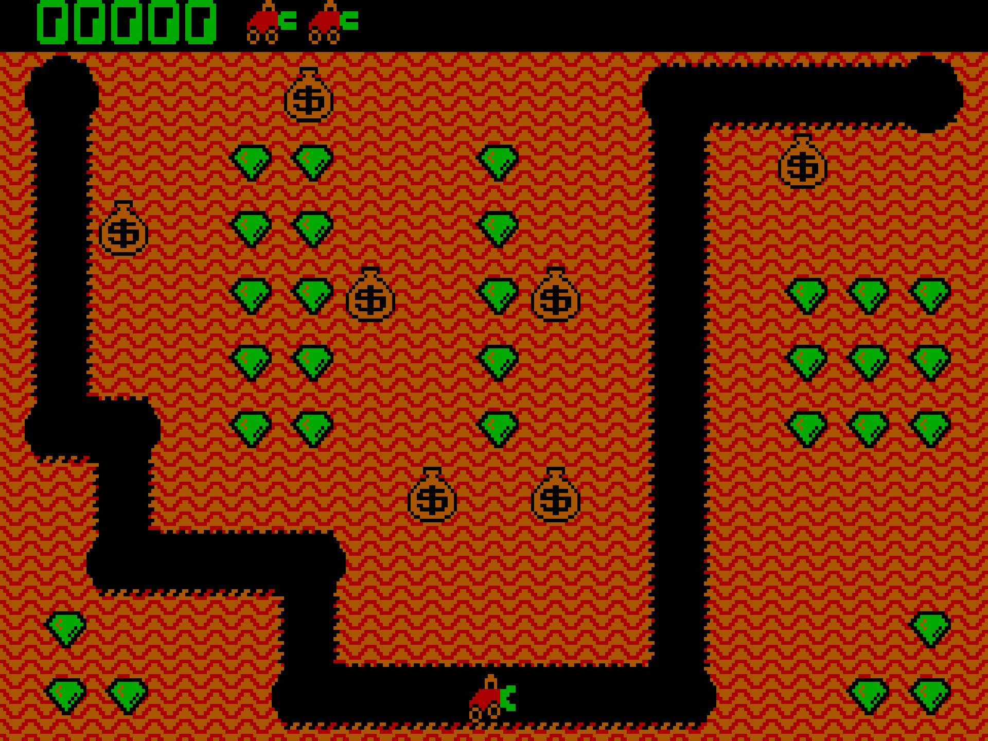 An animated image of a game of Digger